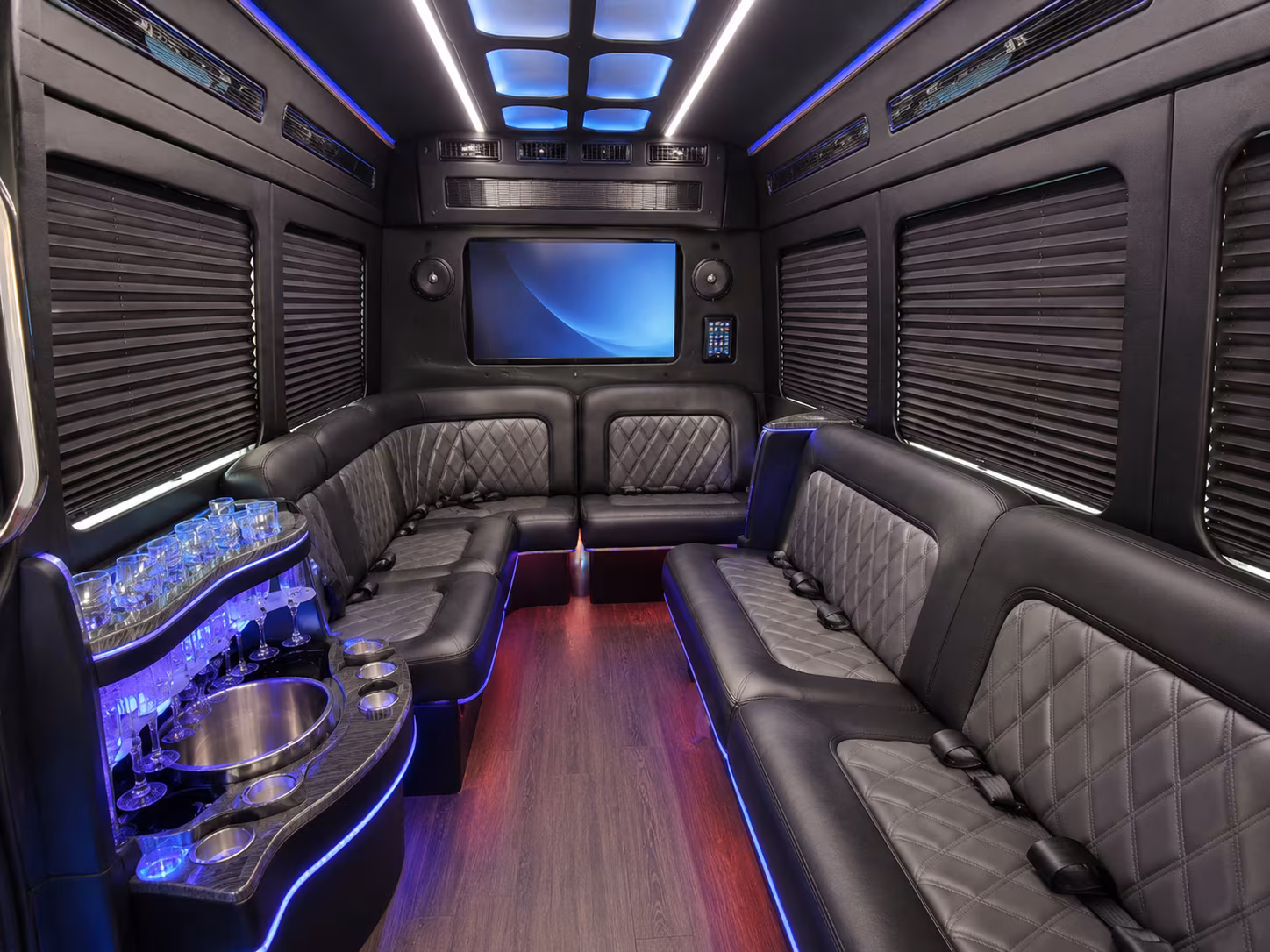 independence party bus interior