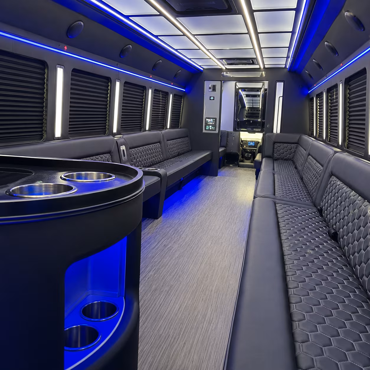 independence party bus rentals inside